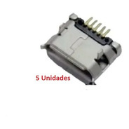 Conector Carga Micro Usb V8-5 Pinos / Cel. Tabl /26 - 5 Pçs