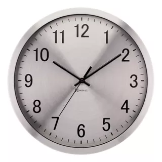 Relógio De Parede Alumínio Escovado Silencioso 36,5 Cm 6738