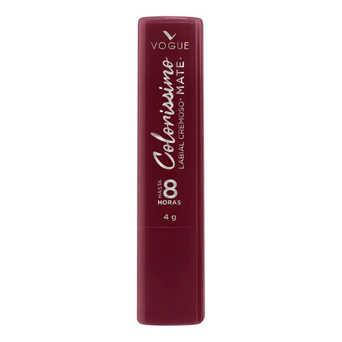 Labial Vogue Colorissimo Mate Cremoso Larga Duración 4gr Canela Intensa