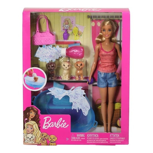 Barbie Baño De Perritos 