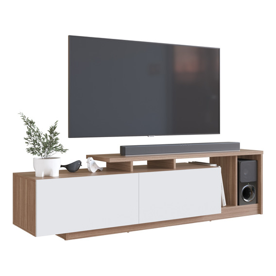 Rack Mueble Living Puerta Rebatible Retro Moderno  LG