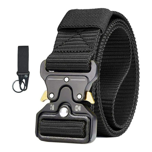 Táctico Para Hombres, Cinturones De Lona De Nailon De Estilo Color Negro Talla 125cm