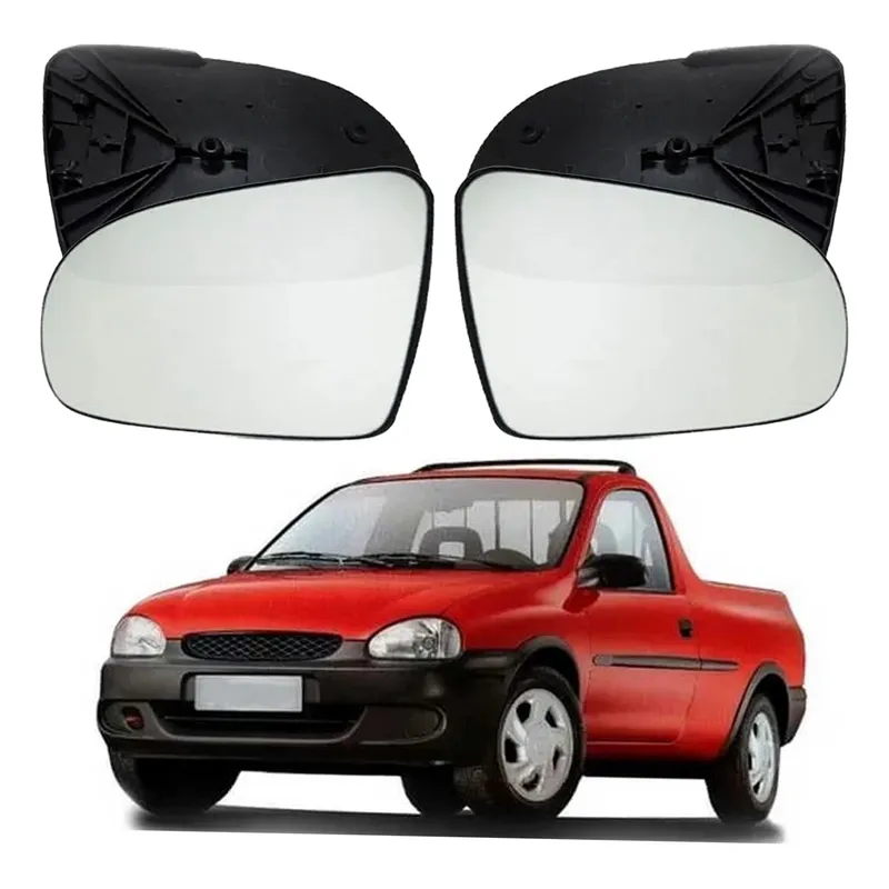 Par Lentes Retrovisor Corsa Picape 1.6 1997 A 2003