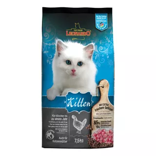 Alimento Leonardo Kitten Para Gato De Temprana Edad Sabor Mix En Bolsa De 7.5kg