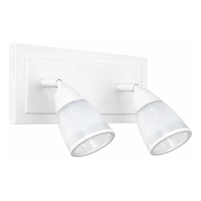 Aplique 2 Luces Ancona Cabezal Movil Apto Led G9 Blanco Blanco Interior
