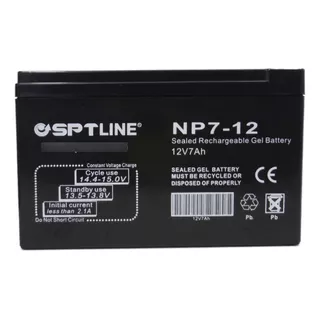 Batería Recargable Sptline 12v - 7ah Ups Cerco Eléctrico