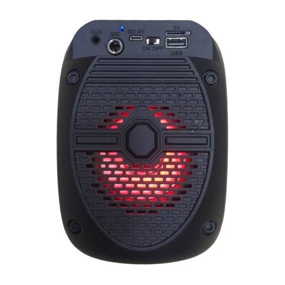 Parlante Radio Portátil Con Bluetooth Negro Recargable