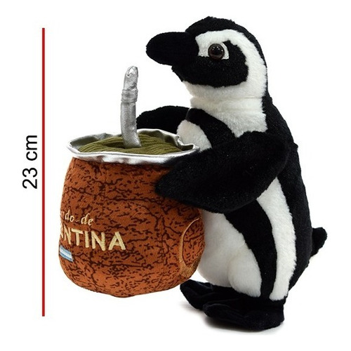 Peluche Pingüino Con Mate 23cm - Phi Phi Toys