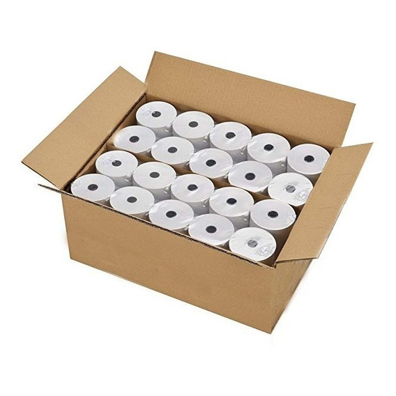 Rollos 80x50 térmico color blanco de 50 unidades por pack caja