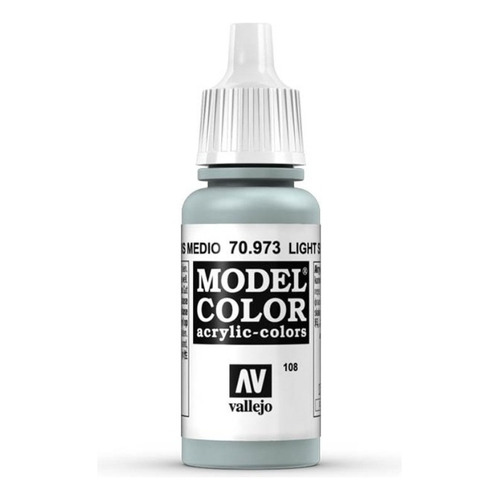 Vallejo Model Color 17ml Pintura Acrílica Color 108 Verde Gris Medio 70.973