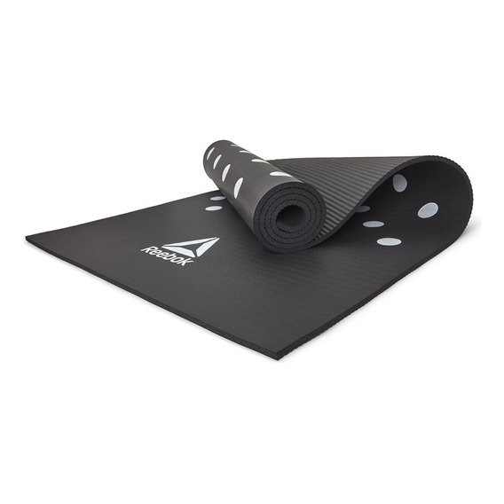 Colchoneta Yoga Mat 7mm Negra A Lunares Reebok  Reebok