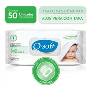 Toallas Húmedas Premium Q-soft Aloe Con Tapa (16 Paquetes)