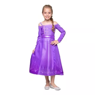 Fantasia Frozen 2 Elsa Vestido Infantil Roupa Oficial Disney