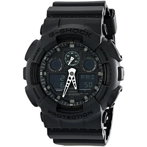 Reloj Casio G-shock Ga-100mb-1a multifuncion 55 Mm Negro