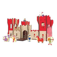 Castillo Madera Juego Infantil Figuras Medievales Niños