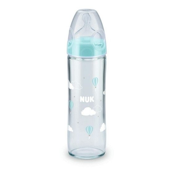 Mamadera Vidrio nuk 240ml Silcona T1 Verde - Bebés Y Niños