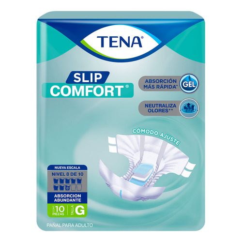 Pañales Para Adultos Tena Slip Comfort Talla G x10 unidades