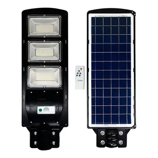 Kit 4 Solar Luminária Pública Poste Rua Led 150w C/ Sensor Cor Preto
