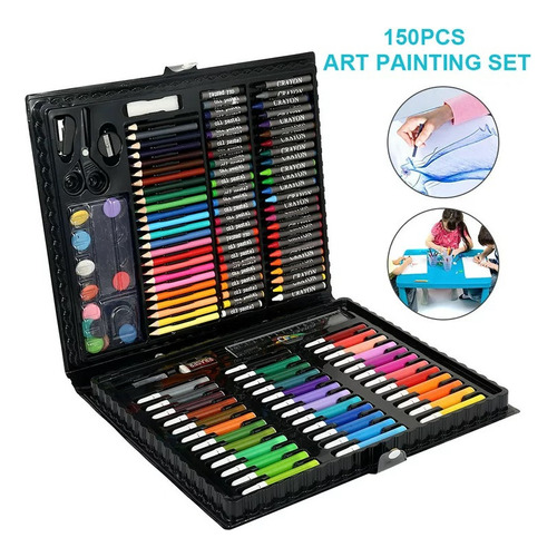 Maleta Kit De Dibujo 150 Piezas Set De Arte Pinturas Lapices