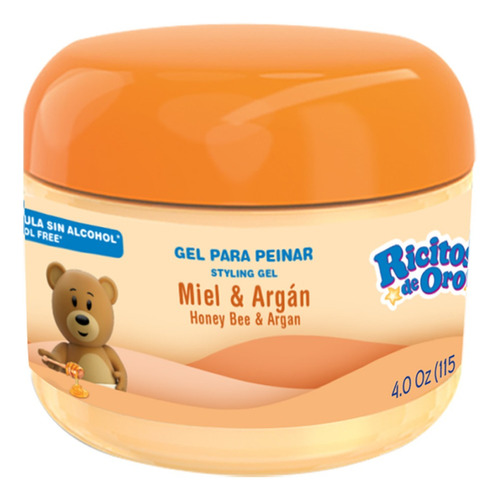 Gel Miel Y Argán Ricitos De Oro 115gr Color Anaranjado