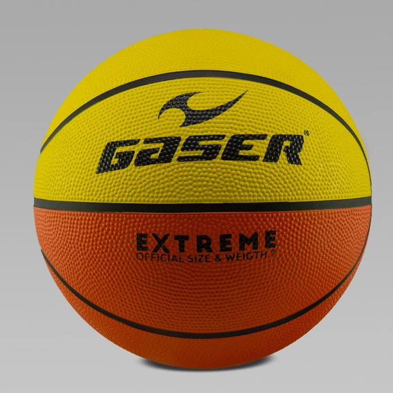 Balón Gaser No. 7 De Básquetbol Color Naranja Con Amarillo