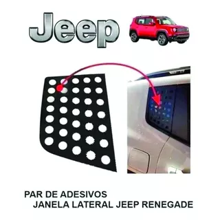 Adesivo Janela Lateral Jeep Renegade Fibra De Carbono