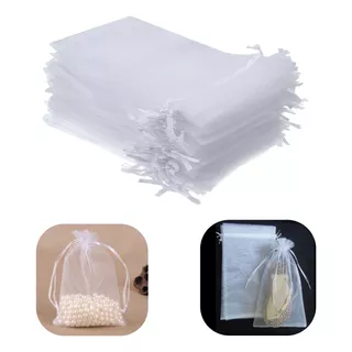 100 Sacos De Organza Branco 20x35 / Chinelos Frete Grátis