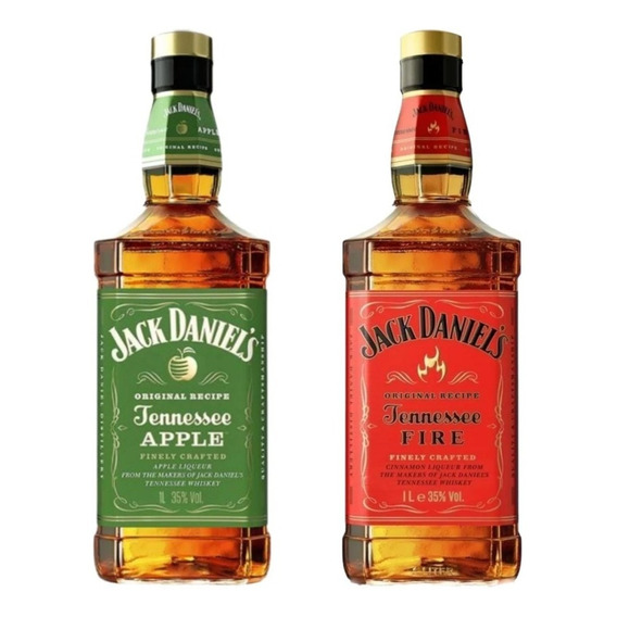 Combo Jack Daniels Fire 1l + Jack Daniels Apple 1l