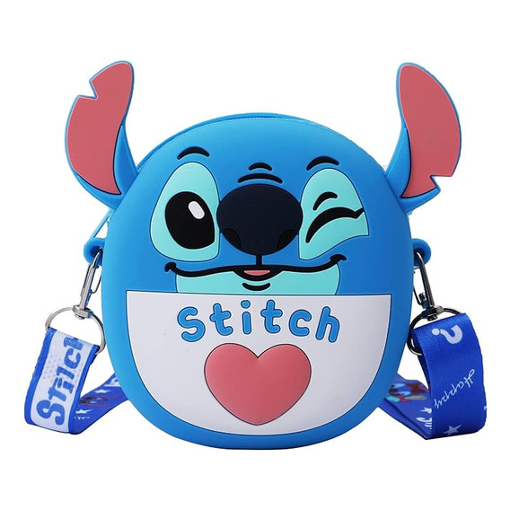 Mini Bolso Cartera De Goma De Stitch Disney