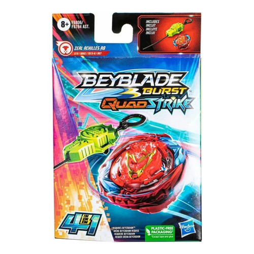 Beyblade Burst Quad Drive Zeal Achelles A8 - Hasbro E. Full Color Multicolor