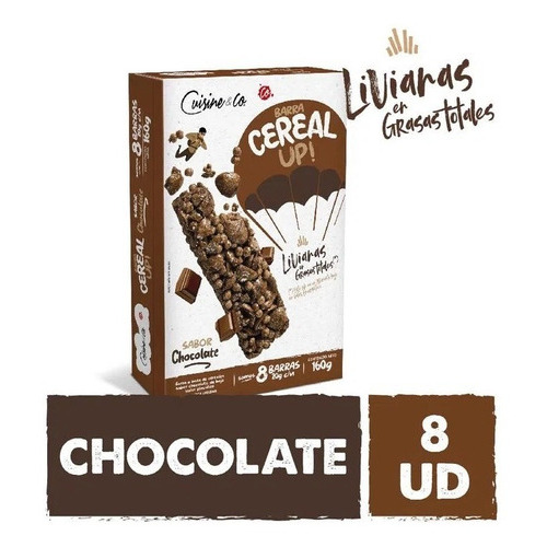 24 Barritas Cereal Y Chocolate Cuisine & Co 160g + Fibra