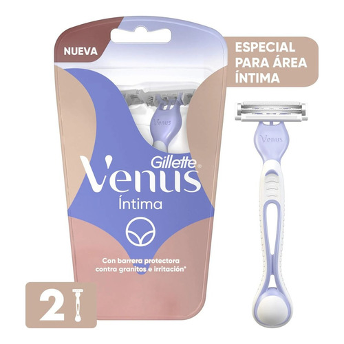 Venus Íntima Maquina De Afeitar Desechable  2 Und Gillette Íntima - 2 - Pack - 2