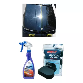 Descontaminante De Pintura Automotriz Block Clay+clay Lube