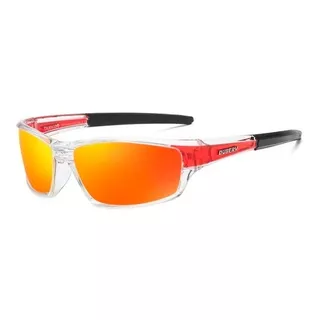 Anteojos Sol Espejados Polarized Deportivos Naranja