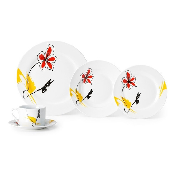Jogo De Jantar Porcelana 20 Peças Floral Bloom 27 D184258 undefined