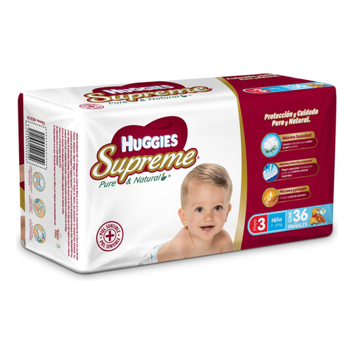 Pañales Huggies Supreme Etapa 3 niños M