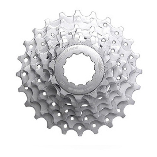 Cassette Piñones Ruta Csr86 8p 11/28d Nickel Plata Sunrace