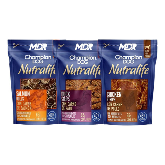 Champion Dog Nutralife Snack 65gr Pack 3 Und | Mdr