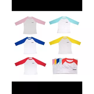 Playera Raglan Dama Manga Larga 3/4 Tres Colores