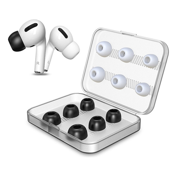 6 Pares Almohadillas Memory Foam / Silicona Para AirPods Pro