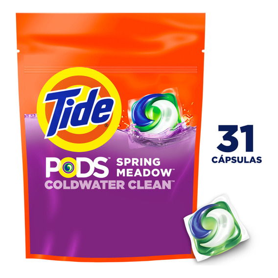  Tide Spring Meadow detergente en capsulas 31 unidades 