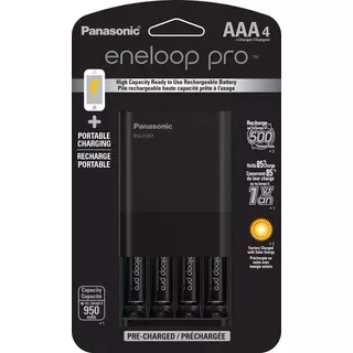 Panasonic Eneloop Pro Cargador Pilas Recargables +4 Pilas