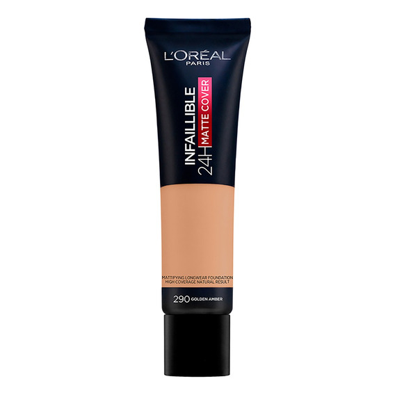 Base de maquillaje líquida L'Oréal Paris Infallible Infaillible Matte Cover Base De Maquillaje L'oréal Paris Infaillible Matte Cover tono 290 - golden amber - 30mL