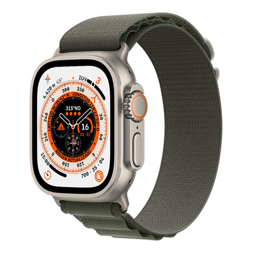 Apple Watch Ultra GPS + Celular - Caja de titanio 49 mm - Correa Loop Alpine verde - M