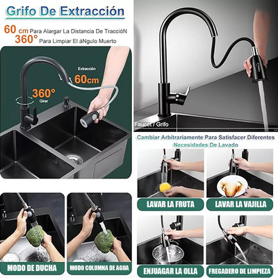 Fregadero Tarja Acero Inox 2 Tinas Anti-ruido + Escurridor