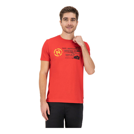 Playera Manga Corta Nautica V3691060n Hombre