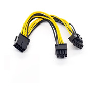 Cable Splitter 8pin Pcie A 8pin Pcie X2 (6+2). 18awg, 20cm.