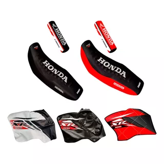 Combo Kit Funda Asiento Honda Xr125l + Tanque + Pad Fmx