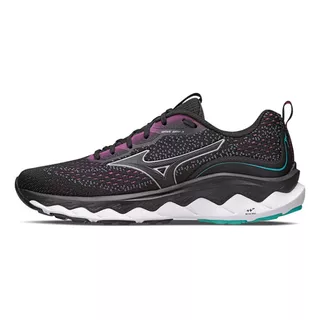 Tênis Mizuno Wave Way 3 Feminino Preto Pink Corrida Treinos