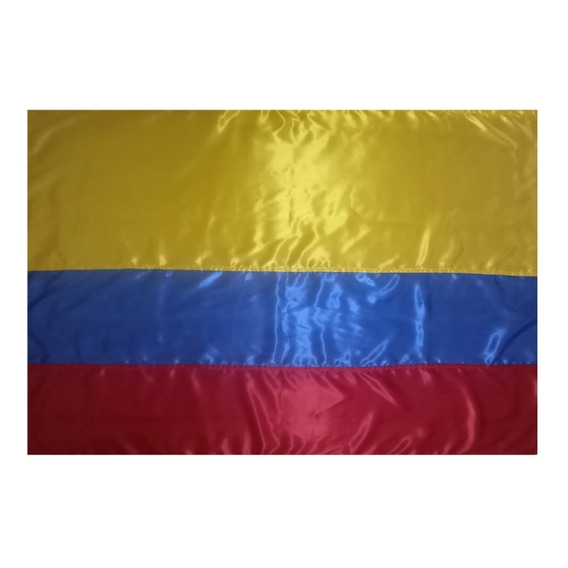 Bandera De Colombia Material Satín Grande